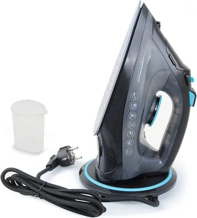 Безкабелна ютия Esperanza EHI010, 2600W, Керамична плоча, 300 мл, Сухо+пара, Самопочистване, Вертикално гладене, Черен