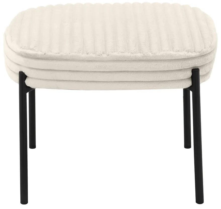 Кремав фотьойл с табуретка от рипсено кадифе Jerry – Støraa