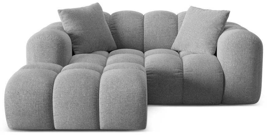 Светлосив шенилов ъглов диван (ляв ъгъл) Treno – Cosmopolitan Design