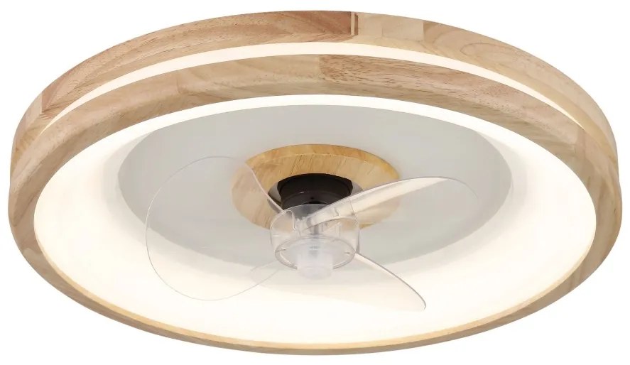 Globo 03650 - LED Плафониера с вентилатор GATIAN LED/30W/230V кафяв + д.у.