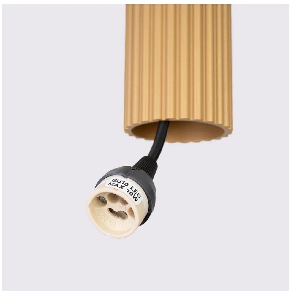 Висящо осветително тяло в златист цвят Gleam – Sollux