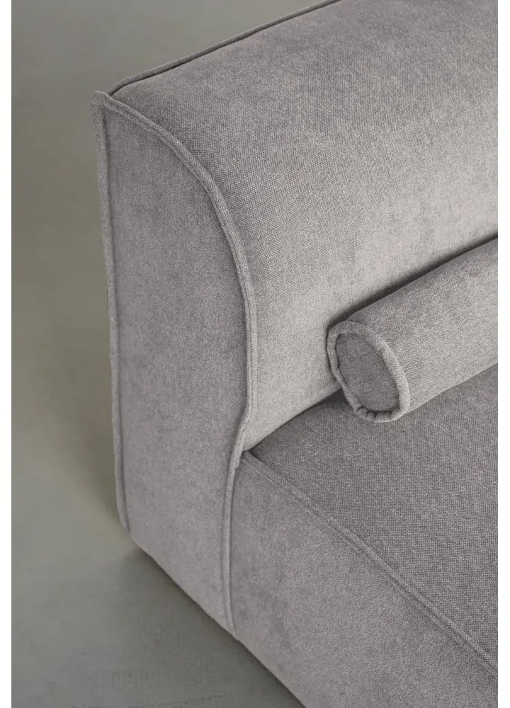 Светлосив модулна лежанка (ляв ъгъл) Flex Felix – Miuform