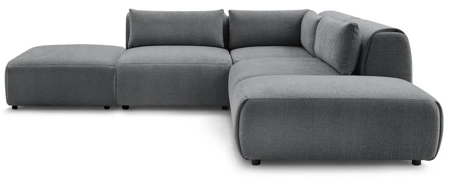 Сив ъглов диван (променлив) Jeanne - Bobochic Paris