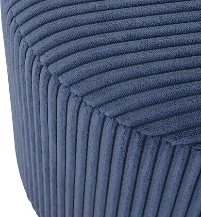 Пуф atmosphera Sylia, Рипсено кадифе, Ø38 cm - Слонова кост