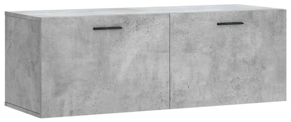 830152 vidaXL Стенен шкаф, бетонно сив, 100x36,5x35 см, инженерно дърво