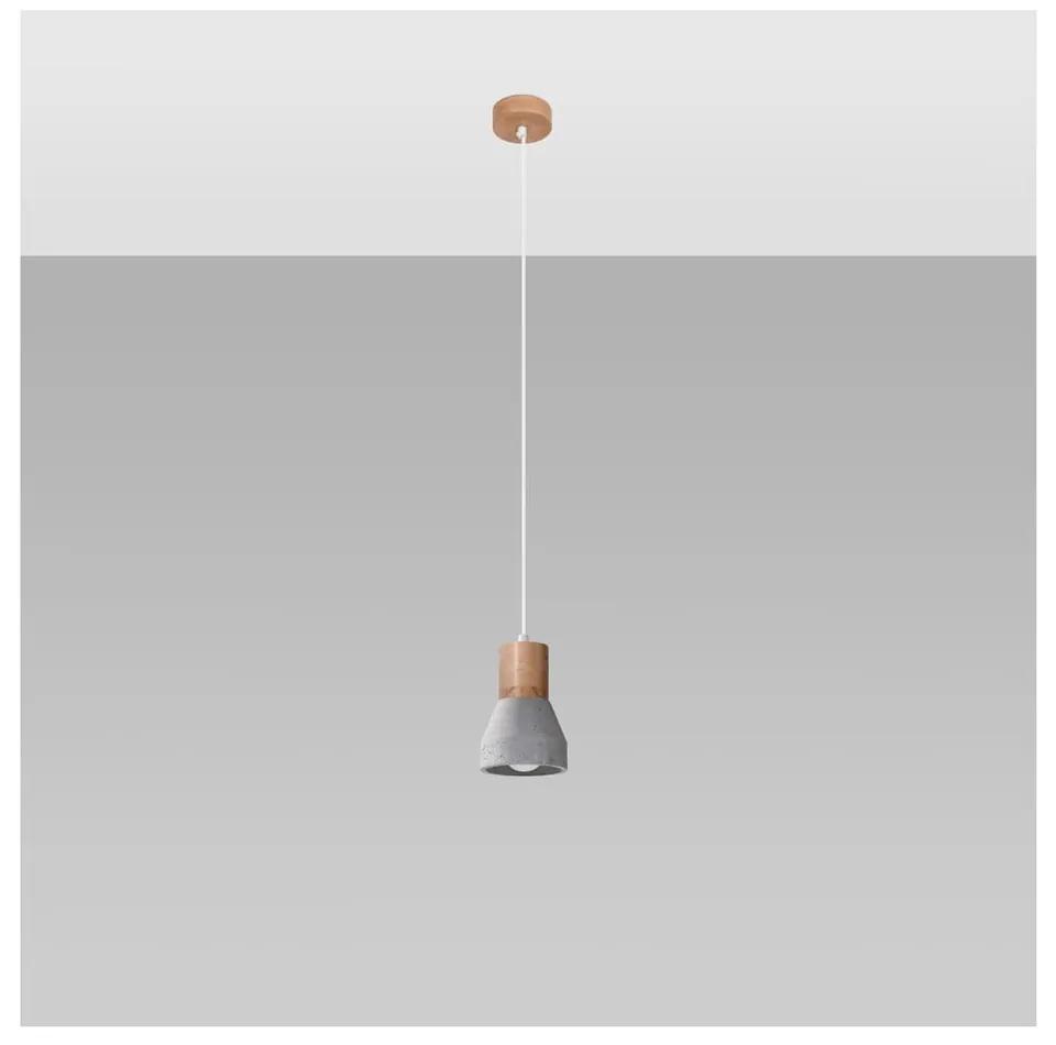 Сива висяща лампа ø 12 cm Valentina - Nice Lamps