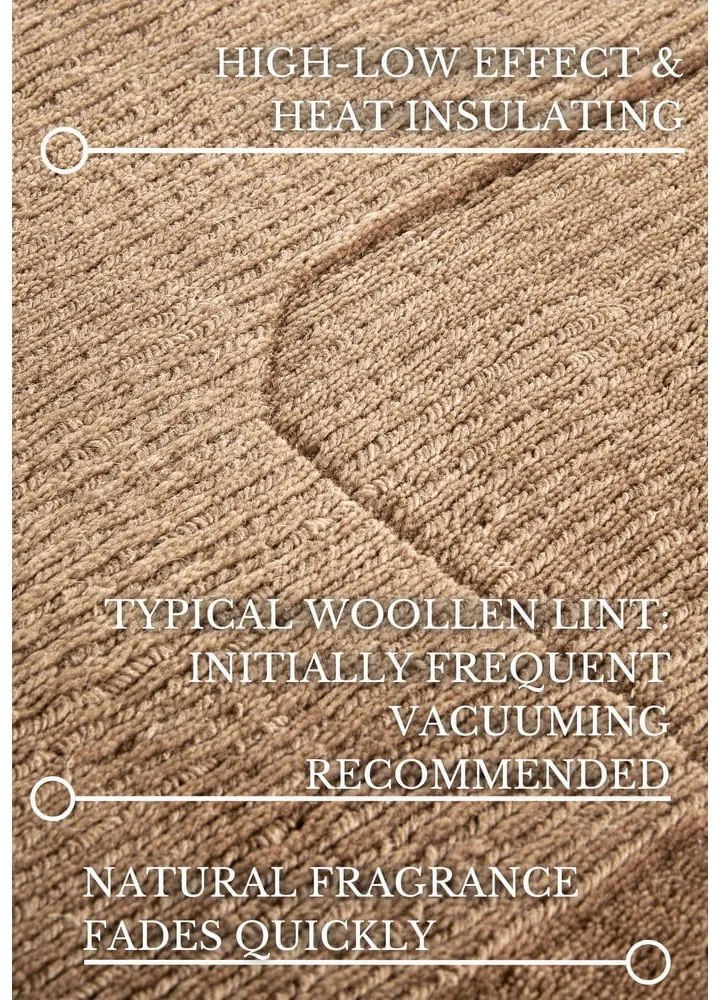 Бежова ръчно изработена вълнена пътека 80x250 cm Charlotte – Villeroy&amp;Boch