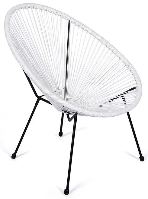 Бял градински фотьойл от изкуствен ратан Avocado - Bonami Selection