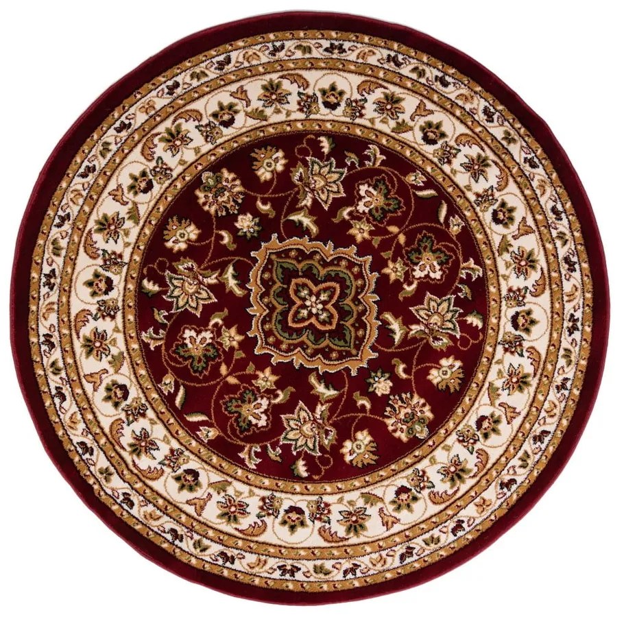 Червен кръгъл килим 133x133 cm Sherbone - Flair Rugs