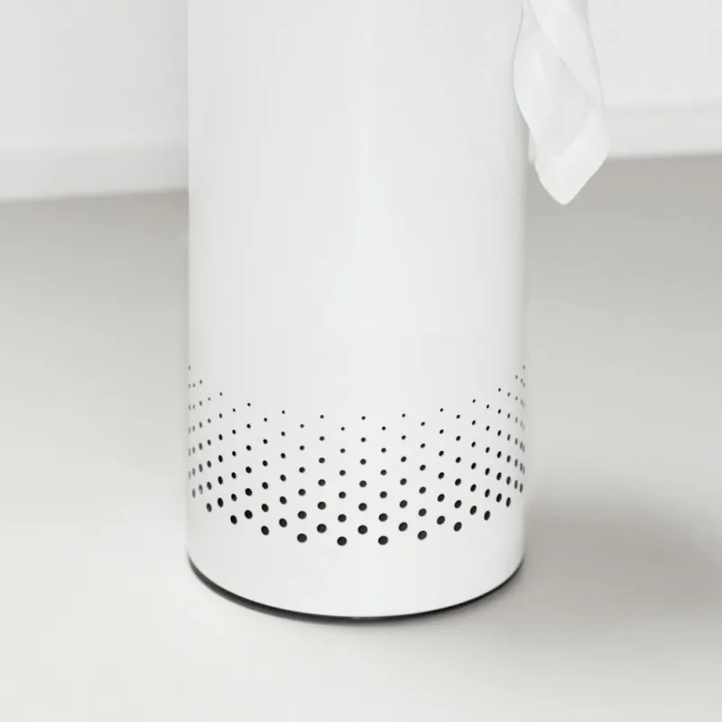 Кош за пране Brabantia 90300241, 60 л, Корков капак, Пълнене без отваряне, Вентилационни отвори, Бял