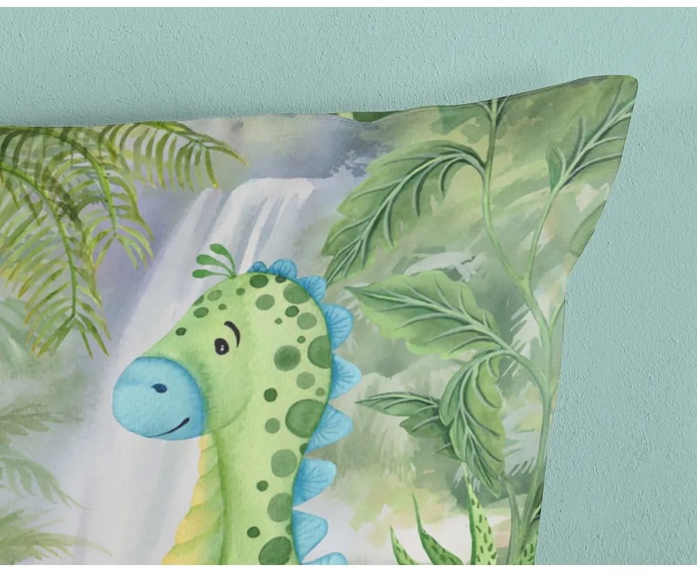 Зелено единично удължено памучно детско спално бельо 140x220 cm Dani – Good Morning