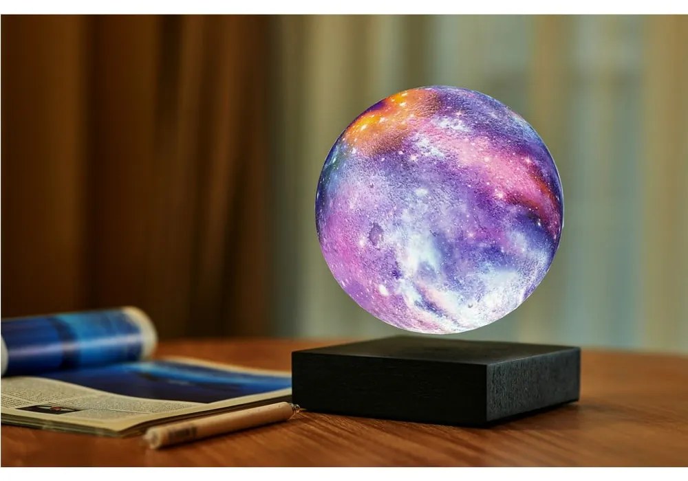 Черна светлинна декорация за контакт ø 12 cm Galaxy – Gingko