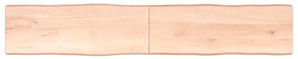 363921 vidaXL Плот за маса 220x40x(2-6) см необработено масивно дърво жив ръб