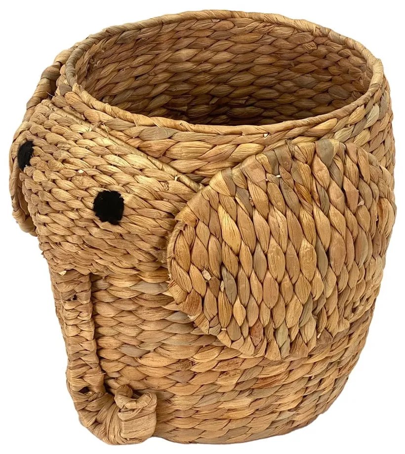 Детска кошница за играчки от воден зюмбюл естествена ø 30x35 cm Elephant – Compactor