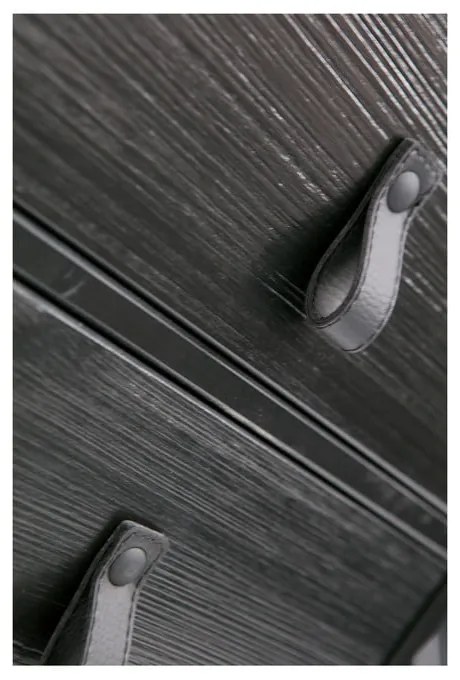 Черно нощно шкафче с чекмедже и врата Zola - WOOOD