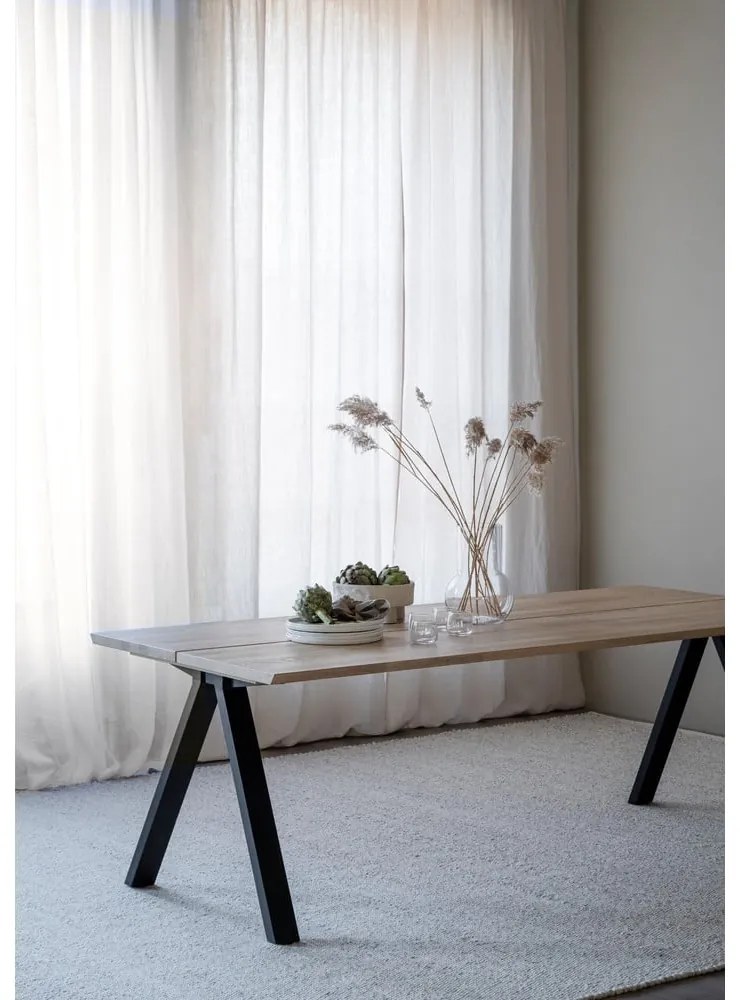 Сгъваема маса за хранене с дъбов плот 220x100 cm Carradale - Rowico