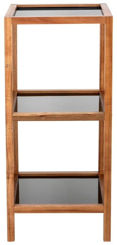 Стъклен рафт за баня в черен и естествен цвят 36x79 cm Fondi - Wenko