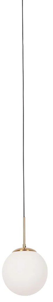 Арт Деко висяща лампа златиста с опалово стъкло вкл. адаптер за релса бял 1-фазен - Slimline Flore