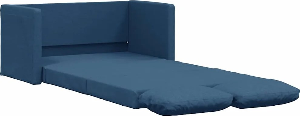 353971 vidaXL Подов разтегателен диван 2-в-1 син 112x174x55 см текстил