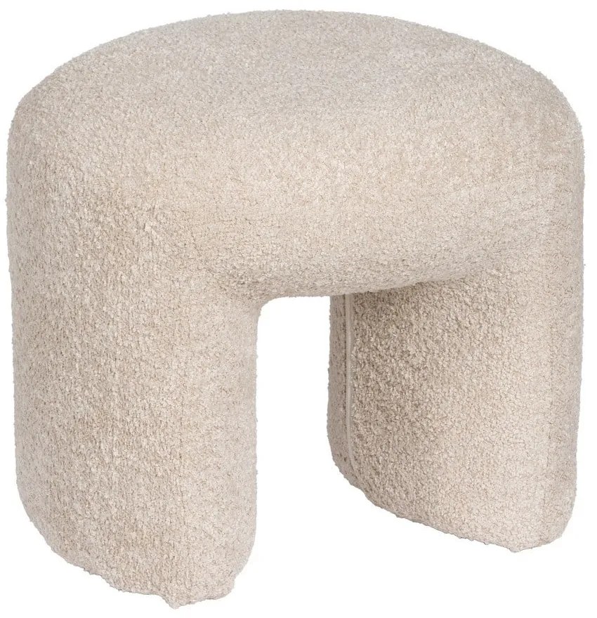 Бежова табуретка от плат букле Suave – Ixia