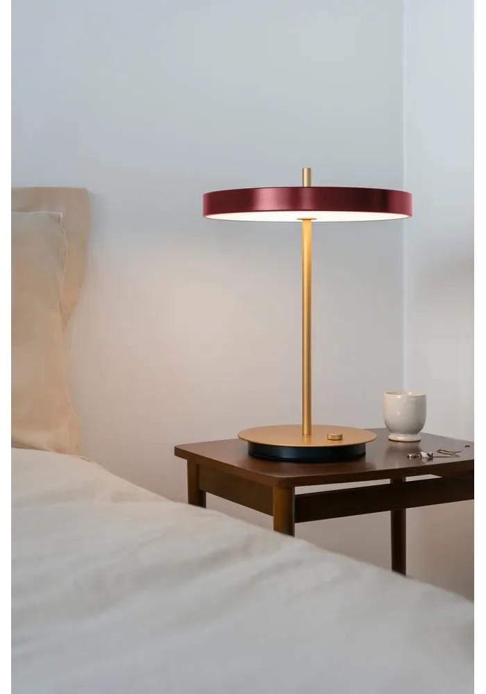 Настолна лампа с LED димиране в цвят бордо и метален абажур (височина 41,5 cm) Asteria Table - UMAGE