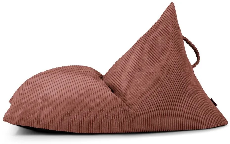 Детски пуф от рипсено кадифе в тухлен цвят Razzy – SLOWDOWN