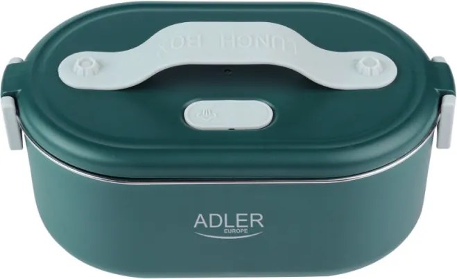 Електрическа кутия за обяд Adler AD 4505, 800 ml, До 50C, Стоманен съд за храна, Зелен