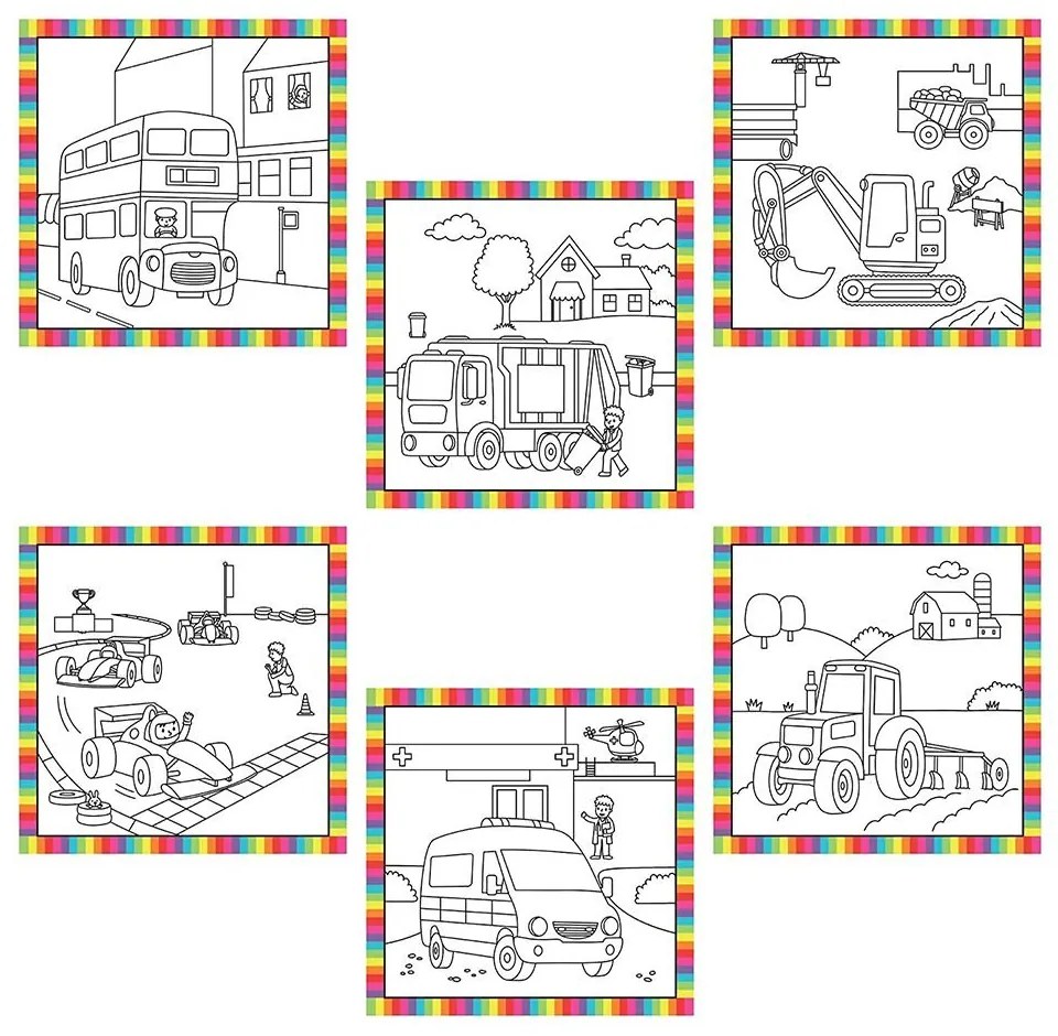 Galt - Бебешка книжка за рисуване с вода, Превозни средства