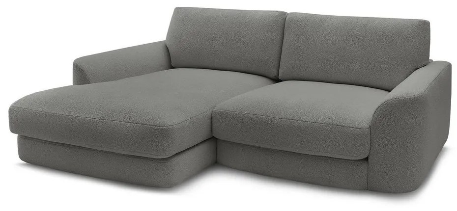 Тъмносив ъглов диван от букле (ляв ъгъл) Leonore – Bobochic Paris