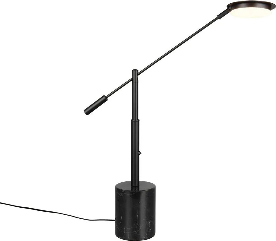Черна LED настолна лампа (височина 65 cm) Fiore – Trio Select