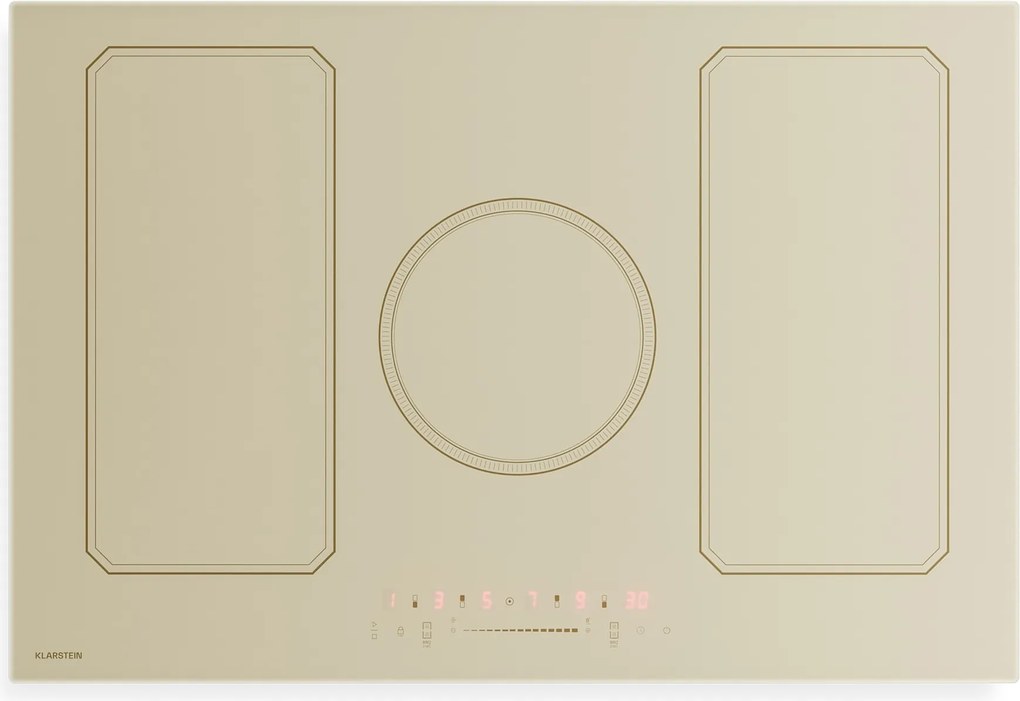 Klarstein Victoria индукционен котлон | 5 зони за готвене | Ретро дизайн | 11500 W | 77 см