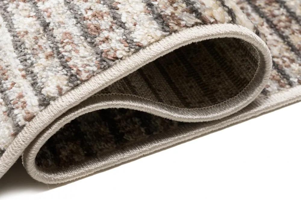 Модерен килим в кафяви нюанси с тънки ивици Ширина: 120 см | Дължина: 170 см