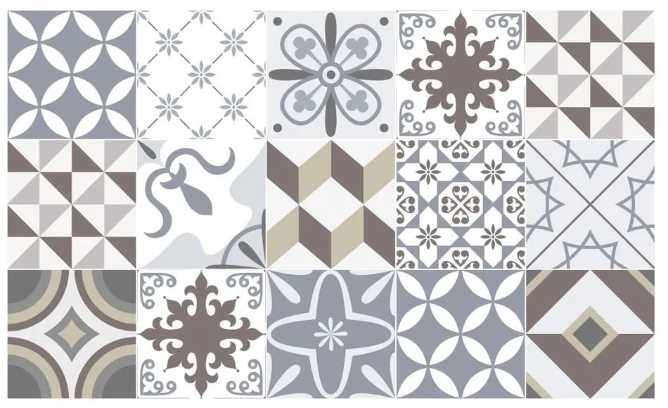 Водоустойчив стикер за под Кафяв стил, 100 x 60 cm - Ambiance