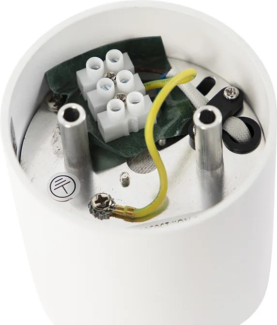 Дизайнерски повърхностно монтиран прожектор бял GU10 50mm - Tubo Honey