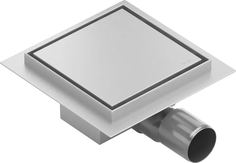 Mexen Flat-Q M13 квадратен подов сифон 20 x 20 cm, неръждаема стомана - 1010020