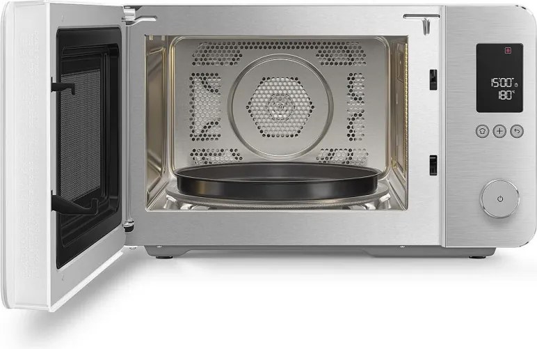 Комбинирана микровълнова фурна с горещ въздух SMEG Collezione MOC02WHMEU, 900W, 27 л, 25 програми, Плавно затваряне, Индивидуални настройки, Бял мат