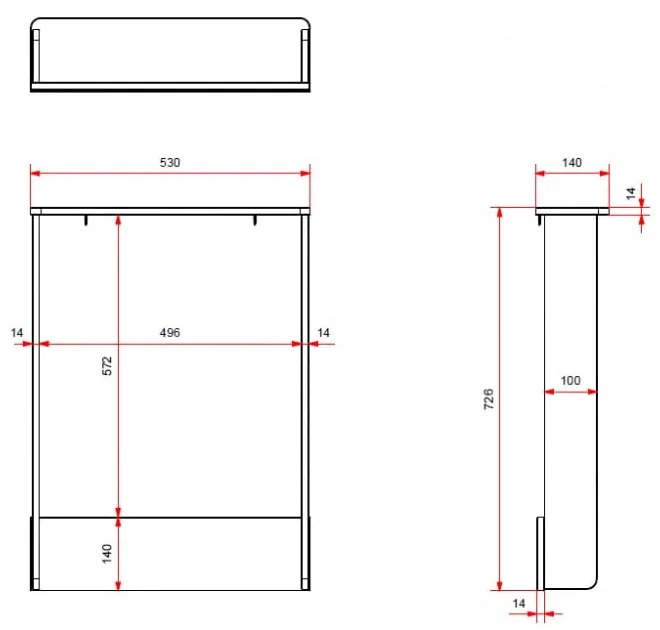 Бяла маса за преповиване (дълбочина на подходящ шкаф 57 cm) Amori – Vipack