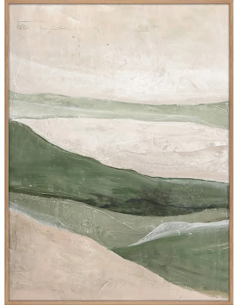 Ръчно рисувана картина 90x120 cm Green Field – Malerifabrikken