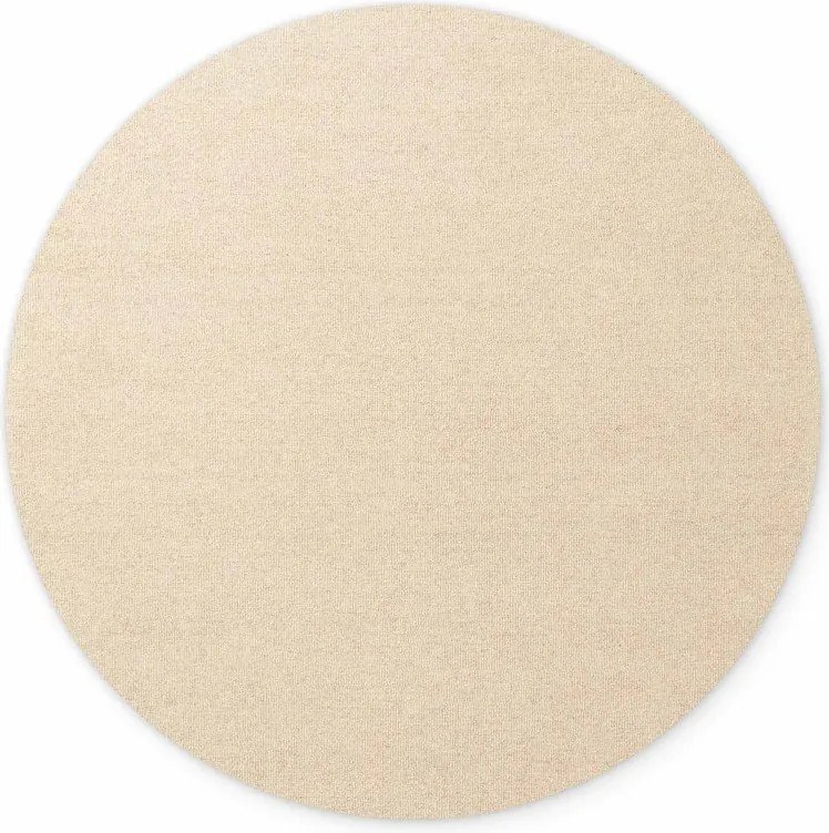 Бежов ръчно изработен вълнен кръгъл килим ø 200 cm Puristic Knots – Elle Decoration