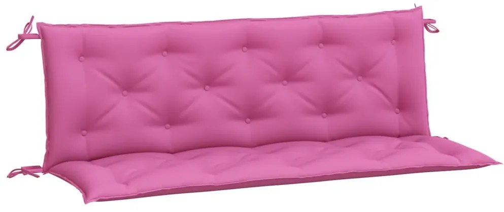 Възглавници за градински пейки 2 бр розови 150x50x7 см плат