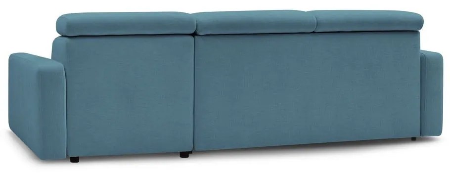 Син разтегателен ъглов диван (променлив) Monaco – Bobochic Paris