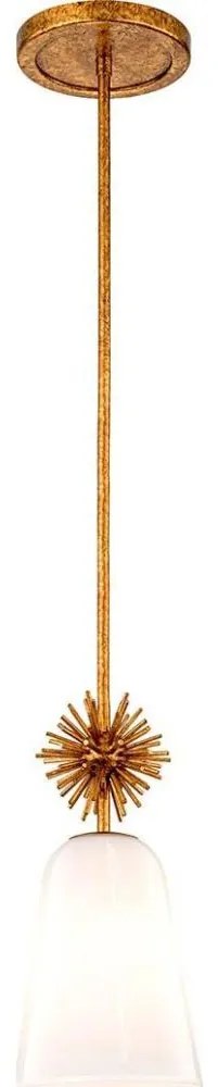 Quoizel STARING-MP-DG-OPAL-Полилей STARING 1xE27/40W/230V Ø 18,4 cm златист/бял