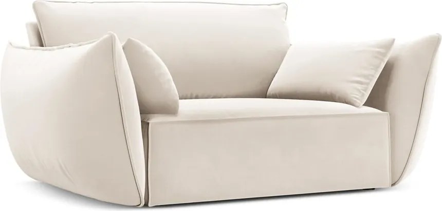 Бежово кадифено кресло Vanda – Mazzini Sofas