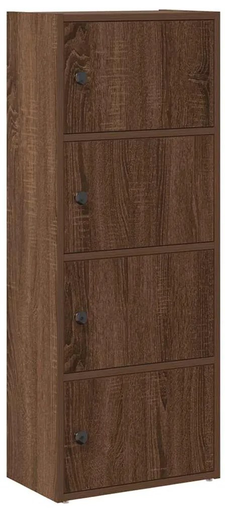 860379 vidaXL Библиотека, кафяв дъб, 40x24x102 см, инженерно дърво