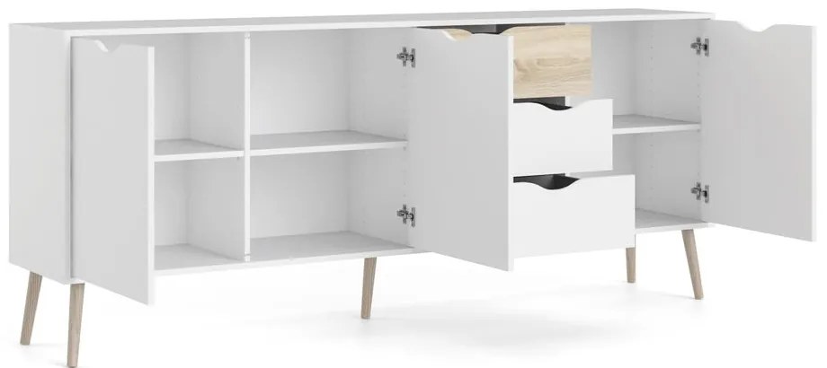 Бял скрин 196x82x39 cm Oslo – Tvilum