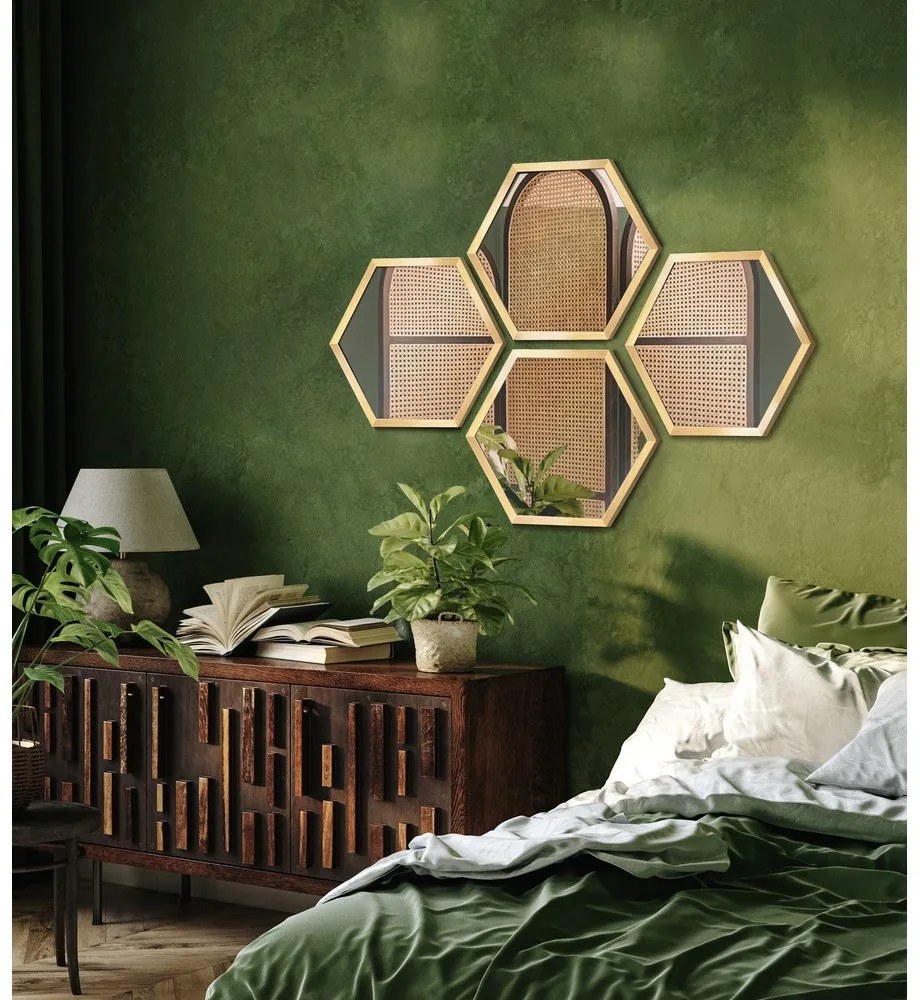 Стенни огледала в комплект 4 бр. 35x40 cm Heksagon – knor