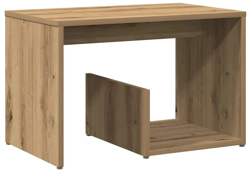 856541 vidaXL Странична маса, дъб артизан, 59x36x38 см, инженерно дърво