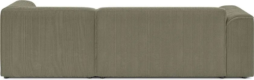 Зелен ъглов диван от рипсено кадифе (десен ъгъл) Merid – Ropez