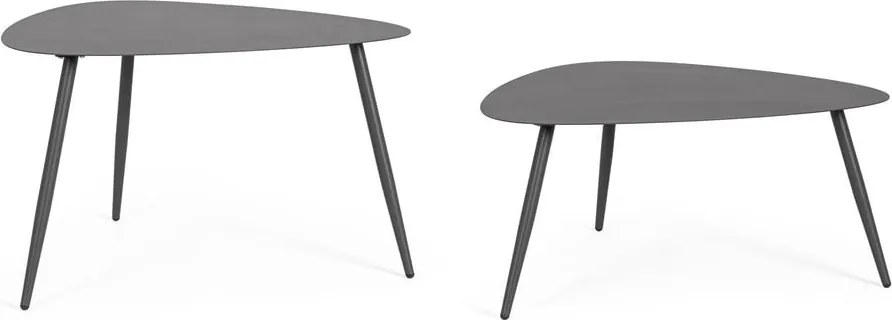 Стоманени градински масички за кафе в комплект 2 бр. 73,5x77,5 cm Yvonne – Bizzotto