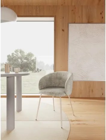 ЦЛЯРА Бежово (тъкан Juto 4)/сивобежова крака (кашмир) - МОДЕРЕН ТАПИЦИРАН СТОЛ ЛОФТ ЗА ДНЕВНА/ТРАПЕЗАРИЯ/ОФИС